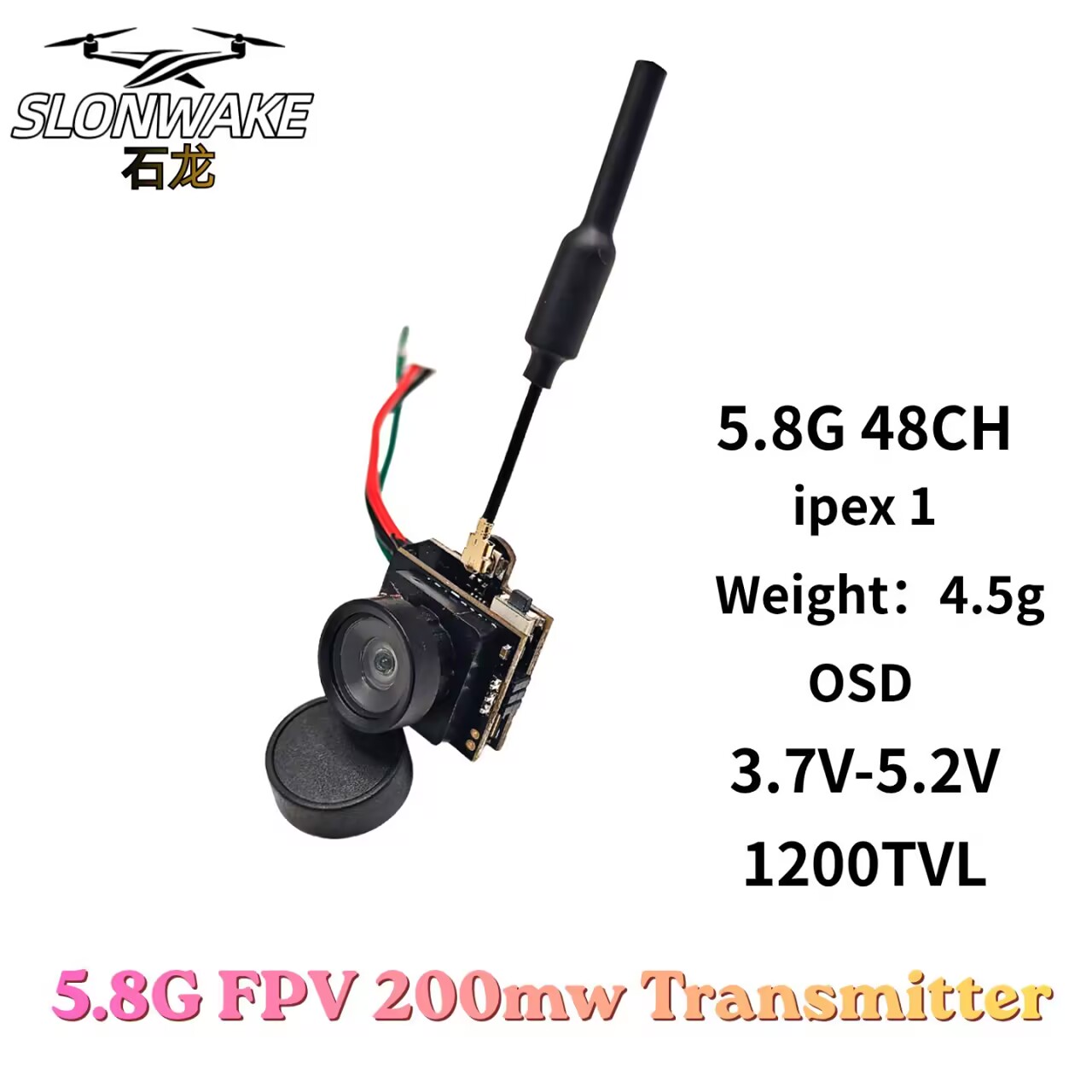 SLONWAKE 5.8G Analog Video Tra – Drone Controller Screen Bewertung und Preis