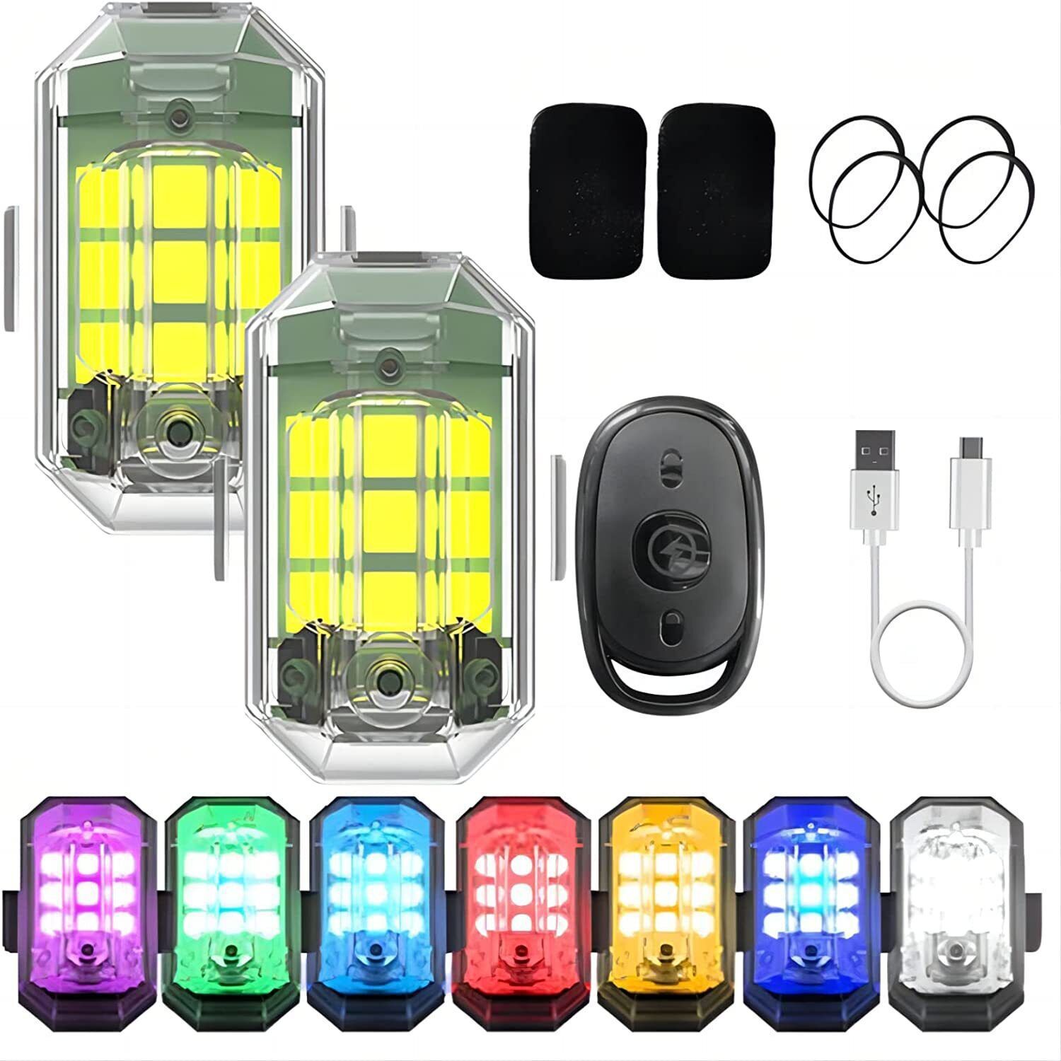 1/2/4Pc Remote Motorcycle Ligh – Drone Strobe Light Bewertung und Preis