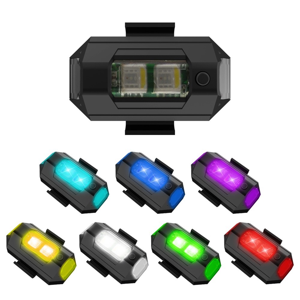 1PC 7 Color Mini USB Charging  – Drone Strobe Light Bewertung und Preis